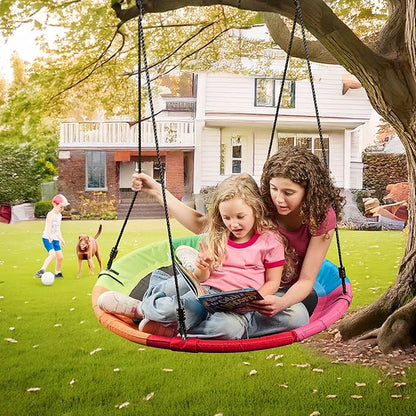 Tree Swing - 40 Inch Saucer Swing for Kids Outdoor with 900Lb Weight Capacity - Waterproof 900D Oxford Fabric, Ideal Kids Swings Set Accessories, Tree Swings for Kids Outdoor Fun