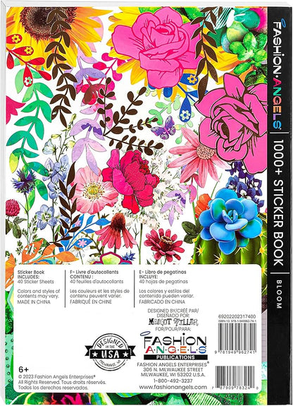 Fashion Angels 1,000+ Bloom Sticker Book, Includes Fun & Colorful Craft Flower Stickers, Ideal for Accessorizing Kids & Adults Notebooks, Scrapbooks & More