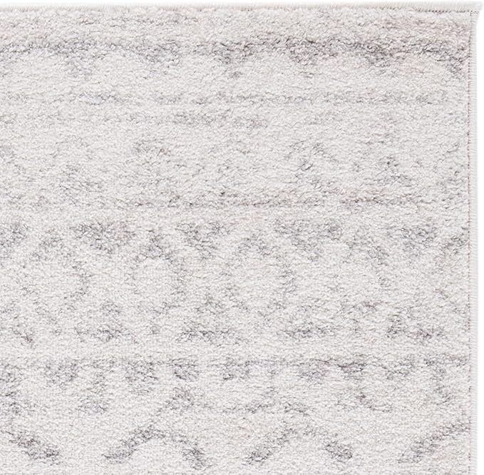 SAFAVIEH Adirondack Collection Accent Rug - 3' x 5', Ivory & Silver, Moroccan Boho Distressed Design, Non-Shedding & Easy Care, Ideal for High Traffic Areas in Entryway, Living Room, Bedroom (ADR119A)