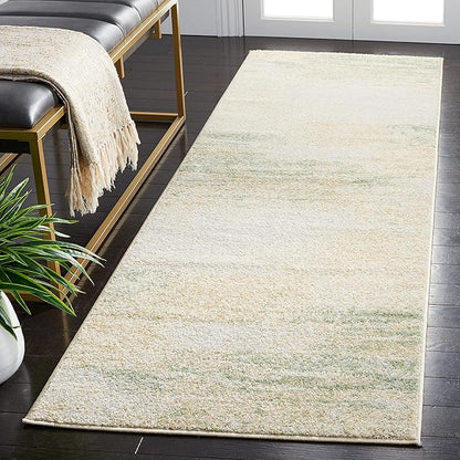 SAFAVIEH Adirondack Collection Runner Rug - 2'6" x 14', Ivory & Gold, Modern Abstract Design, Non-Shedding & Easy Care, Ideal for High Traffic Areas in Living Room, Bedroom (ADR112D)