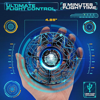 Force1 Scoot Pro Hand Operated Drone for Kids or Adults- Induction Hands Free Motion Sensors Mini Drones with Bright LED Projection, 360 Flips, Easy Indoor Small UFO Flying Orb Ball Drone Toy for Boys Girls