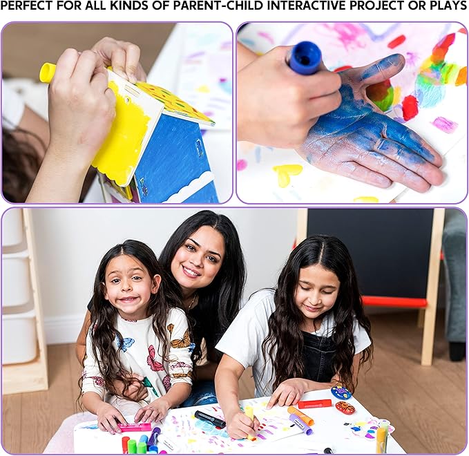 JOYIN 36 Colors Assorted Washable Tempera Paint Sticks, Quick Drying and No Mess Paint Sticks for Arts and Crafts Project, Art Easter Gifts for your Kids and Artists