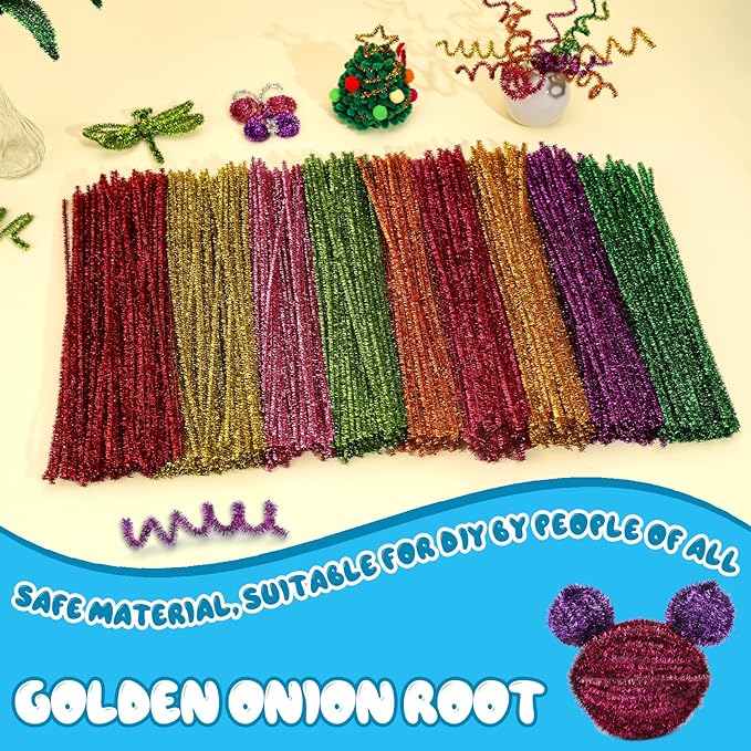 Pipe Cleaners, 100PCS Christmas Pipe Cleaners Craft Supplies, Teal Green Pipe Cleaners Bulk Fuzzy Sticks for DIY Art and Craft Projects Home Decoration