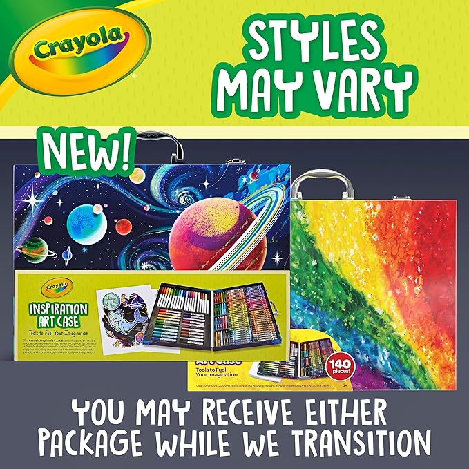 Crayola Inspiration Art Case Coloring Set - Space (140ct), Art Kit For Kids, Toys for Girls & Boys, Art Supplies Set, Drawing Gift for Kids, 5+ [Amazon Exclusive]
