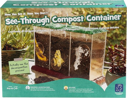 Educational Insights See-Through Compost Container, STEM Toy for Homeschool or Classroom, Ages 4+