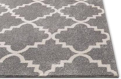 Well Woven Sydney LuLu's Lattice Grey Modern Geometric Trellis Area Rug 2'7" x 9'10" Runner