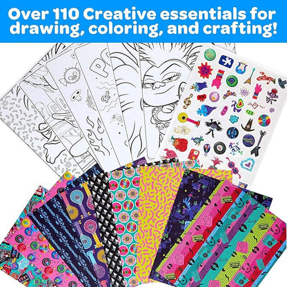 Crayola Trolls World Tour Inspiration Art Case, Over 110 Pieces, Art Set, Gifts for Kids, Age 5, 6, 7, 8