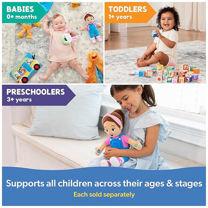 Ms. Rachel Official Herbie Sensory Take-Along Toy, Baby Swing & Baby Stroller Teething Toys w/Rattle & Clip, Toddler Toys for Girls & Boys Ages 3 Months to 1+