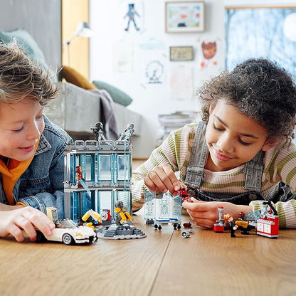 Lego Marvel Iron Man Armory Toy Building Set 76216, Avengers Gift for 7 Plus Year Old Kids, Boys & Girls, Iron Man Pretend Play Toy, Marvel Building Kit with MK3, MK25 and MK85 Suit Minifigures