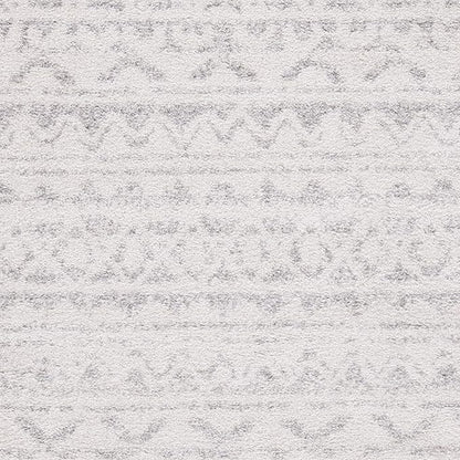 SAFAVIEH Adirondack Collection Area Rug - 8' x 10', Ivory & Silver, Moroccan Boho Distressed Design, Non-Shedding & Easy Care, Ideal for High Traffic Areas in Living Room, Bedroom (ADR119A)