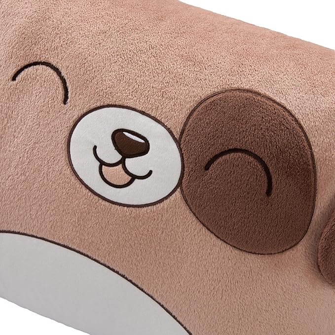 Saint Eve Kids Pillow Pals - Cute & Super Soft Animal Friends Decorative Fluffy Pillow Covers for Girls and Boys & Toddlers Beds, Playroom and Nap Time, Sensory Toys for Kids, Bailey The Dog