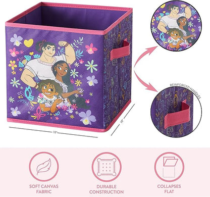Disney Encanto Set of Two Spacious Collpasible Storage Cubes, 10"x10"