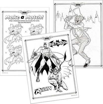 Batman Stickers Activity Set - Bundle Includes Batman Sticker Pad, Batman Reward Stickers, Batman Coloring Book, and 2-Sided Superhero Door Hanger