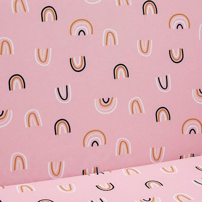 Ulax furniture Kids Sofa Chair Children FILP-Out Chair 2-in-1 Convertible Sofa to Sleeper Couch (Pink Rainbow)