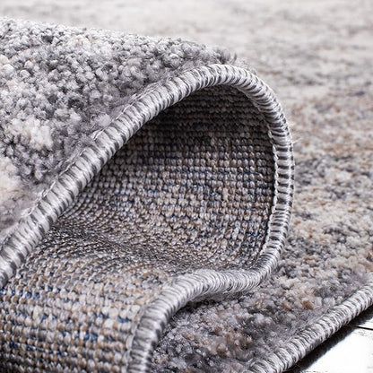 SAFAVIEH Aston Collection Runner Rug - 2' x 8', Grey & Ivory, Modern Abstract Design, Non-Shedding & Easy Care, Ideal for High Traffic Areas in Living Room, Bedroom (ASN707F)