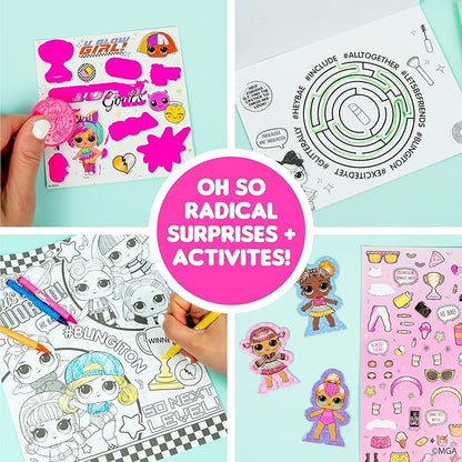 L.O.L. Surprise! Stylin' Studio by Horizon Group USA,Decorate LOL Surprise Paper Dolls With 250+ Accessories - DIY Activity Book, Scratch Art,Sticker Sheet,Coloring Pages,Markers,Crayons & More, Pink