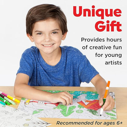 Faber-Castell Color by Number Puzzle, Camping - 100 Pieces, DIY Coloring Puzzle Set for Kids Ages 6+, Small