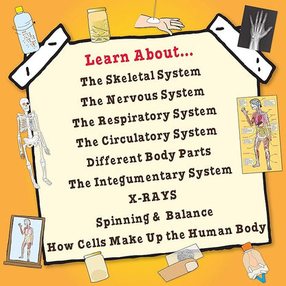 The Magic School Bus:Human Body Lab By Horizon Group USA,Homeschool STEM Kit,Includes Hands-On Educational Manual,Experiment Cards,Plastic Human Skeleton,Data Notebook,Hinge Joint Model & More ,Yellow