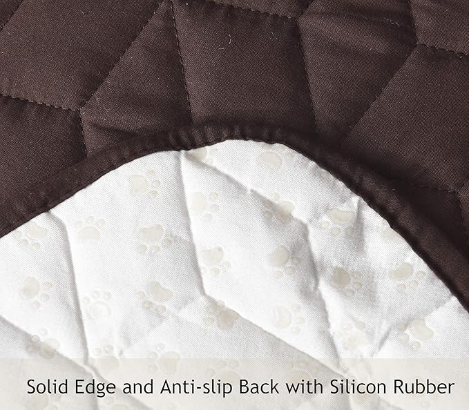 Ameritex Couch Sofa Slipcover 100% Waterproof Nonslip Quilted Furniture Protector Slipcover for Dogs, Children, Pets Sofa Slipcover Machine Washable (Chocolate, 78'')