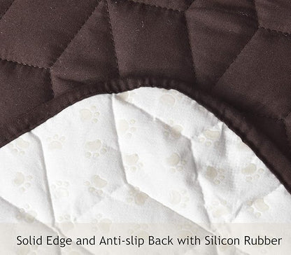Ameritex Couch Sofa Slipcover 100% Waterproof Nonslip Quilted Furniture Protector Slipcover for Dogs, Children, Pets Sofa Slipcover Machine Washable (Chocolate, 78'')