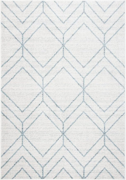 SAFAVIEH Adirondack Collection Accent Rug - 4' x 6', Grey & Blue, Modern Geometric Design, Non-Shedding & Easy Care, Ideal for High Traffic Areas in Entryway, Living Room, Bedroom (ADR241K)