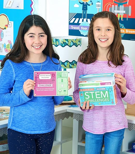 Carson Dellosa Seasonal STEM Challenges STEM Kits, 30 STEM Building Activities and Educational Games, Grades 2-5 STEM Learning Toys, STEM Kids Ages 7-11