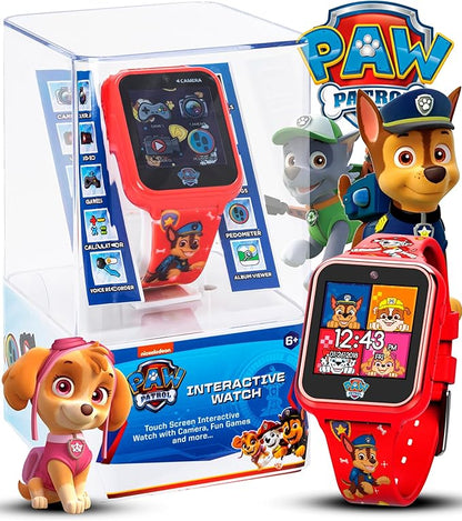 Accutime Paw Patrol Smart Watch with Camera for Kids and Toddlers - Interactive Smartwatch for Boys & Girls Featuring Games, Voice Recorder, Calculator, Pedometer, Alarm, Stopwatch, with USB Cable
