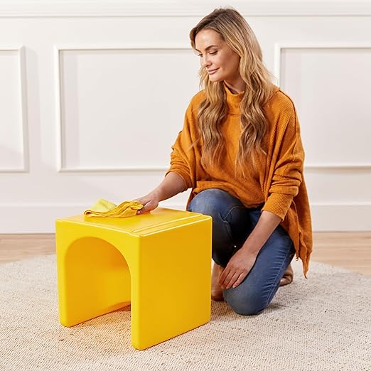 ECR4Kids Tri-Me 3-In-1 Cube Chair, Kids Furniture, Yellow