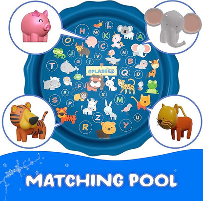 SplashEZ Bath Toys for Kids Ages 4-8, Kids Bath Toys for Boys, Mold Free Animals XL Bathtub Water Set for Children, Soft Durable, No Mold for Water Tub & Pool, Ages 0-1-3-4-5-6-8