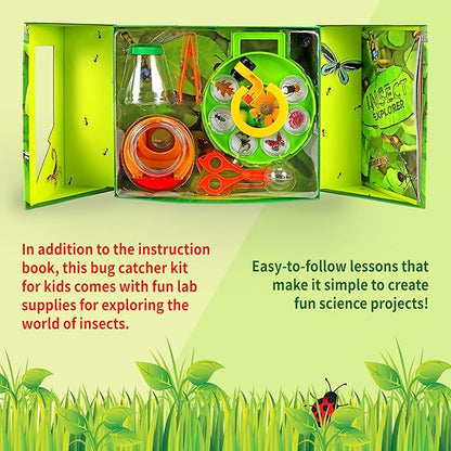 SpiceBox Bug Catcher Collection Kit for Kids STEM Learning Toys Educational Activities Science Nature Exploration, 4 Insect Experiment Projects
