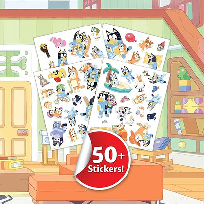 Crayola Bluey Color & Sticker Activity, Bluey Coloring Book, 32 Coloring Pages, Gift for Kids, Ages 3, 4, 5, 6