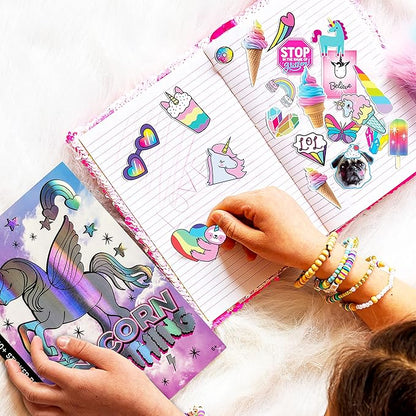 Fashion Angels Unicorn Sticker Book - 1000+ Magical Stickers for Girls - Unicorn Party Favors - Kawaii Unicron Stickers for Laptops, Water Bottles, Scrap Books - Ages 6 and Up