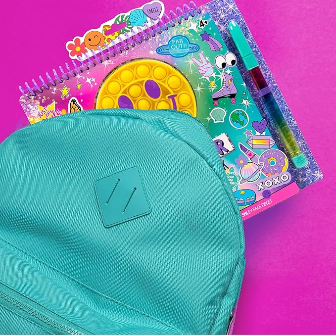 Just My Style Pop & Color Sketchbook, Creative Fidget Sketchbook and Pen Set, Great Weekend Activity, Includes Cute Puffy Stickers & Mindfulness Activity Book for Kids Ages 6, 7, 8, 9