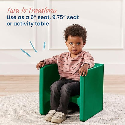 ECR4Kids Tri-Me 3-In-1 Cube Chair, Kids Furniture, Green