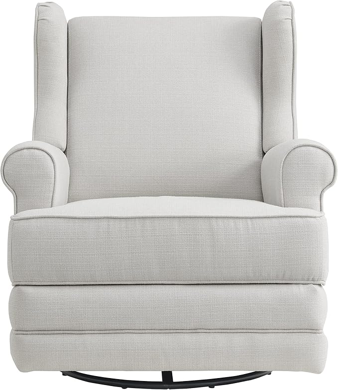 Oxford Baby Teegan Upholstered Swivel Glider & Recliner Nursery Chair, Sand