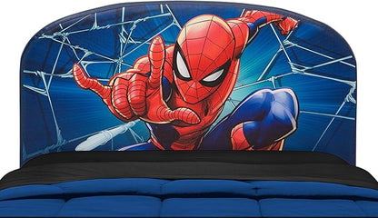 Delta Children Upholstered Twin Bed, Marvel Spider Man