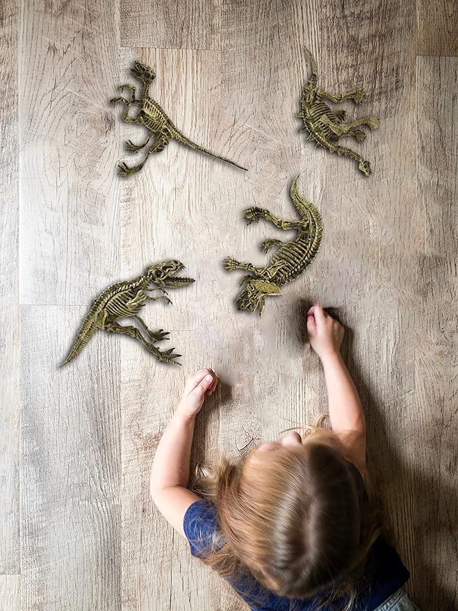 Science4you Dinosaur Fossil Excavation Kit 4 in 1 - Fossil Digging Kit for Kids, Build 4 Dinosaur Fossils, 46 Pieces, Archeology Set, Hunting Kit - Dinosaur Toys, Games for Boys and Girls Age 6+