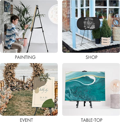 Artify 73 Inches Double Tier Easel Stand, Adjustable Height from 22-73”, 3 in 1, for Painting and Display with a Carrying Bag, 1PACK