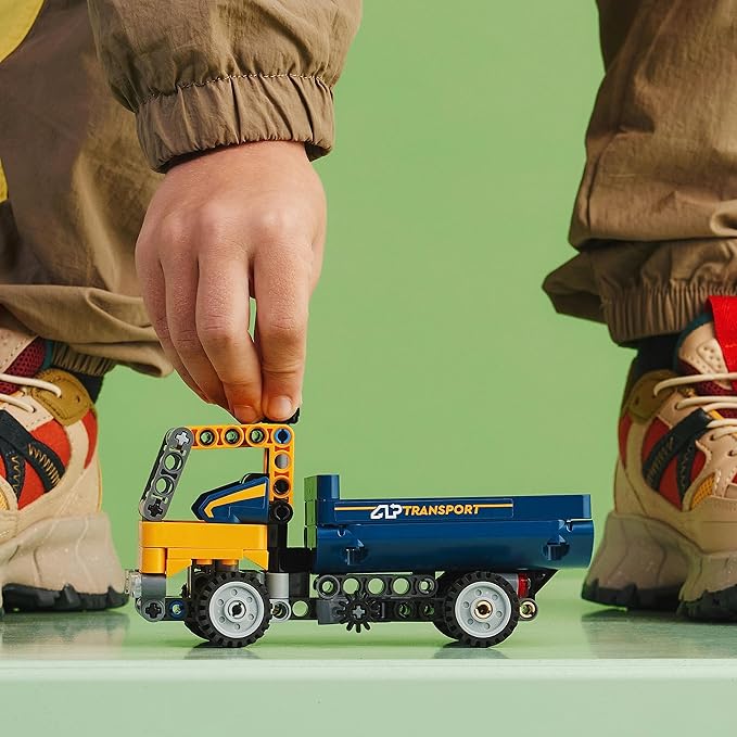 LEGO Technic Dump Car 42147 Toy Blocks, Present, Vehicles, City Making, Boys, Ages 7 and Up