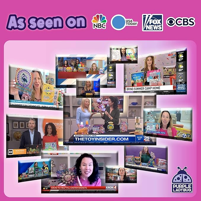 PURPLE LADYBUG Decorate Your Own Water Bottle Kits for Girls - 5 6 7 8 Year Old Girl Gifts, Girl Birthday Easter Gifts for Kids, Arts and Crafts for Kids Ages 6-8 Girls Water Bottles for School Girls