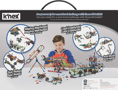 K'nex Intermediate 60 Model Building Set - 395 Parts - Ages 7 & Up - Creative Building Toy, Multicolor, includes K'NEX Parts and Pieces, Instruction Booklet, Medium
