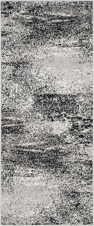 SAFAVIEH Adirondack Collection Runner Rug - 2'1" x 8', Silver & Multi, Modern Abstract Design, Non-Shedding & Easy Care, Ideal for High Traffic Areas in Living Room, Bedroom (ADR112G)