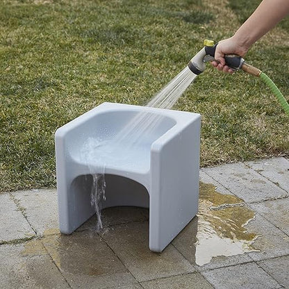 ECR4Kids Tri-Me 3-In-1 Cube Chair, Kids Furniture, Light Grey