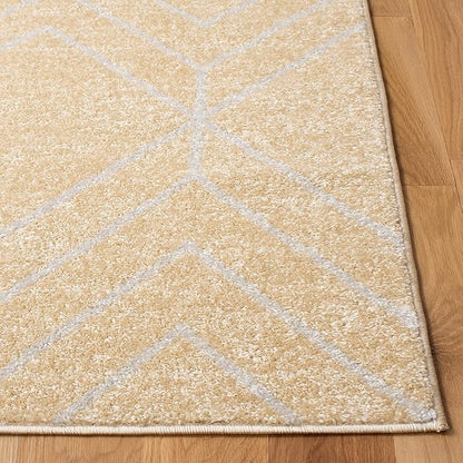 SAFAVIEH Adirondack Collection Accent Rug - 4' x 6', Gold & Light Grey, Modern Geometric Design, Non-Shedding & Easy Care, Ideal for High Traffic Areas in Entryway, Living Room, Bedroom (ADR241D)