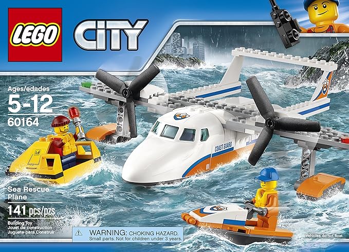 LEGO City Coast Guard Sea Rescue Plane 60164 Building Kit (141 Piece)