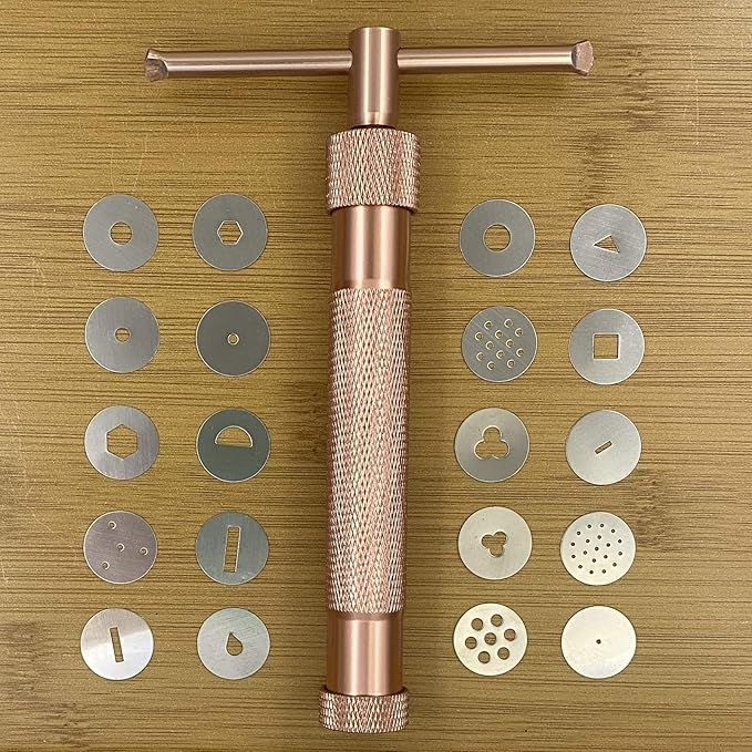 Fondant Extruder with 20 Discs, Sugar Paste Extruder,Clay Extruder, Cake Decor Tool Set
