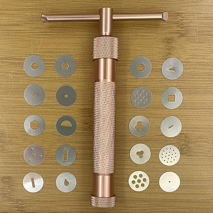 Fondant Extruder with 20 Discs, Sugar Paste Extruder,Clay Extruder, Cake Decor Tool Set