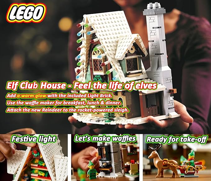 LEGO 10275 Elf Club House Christmas Cabin 18+(1197 Pieces)