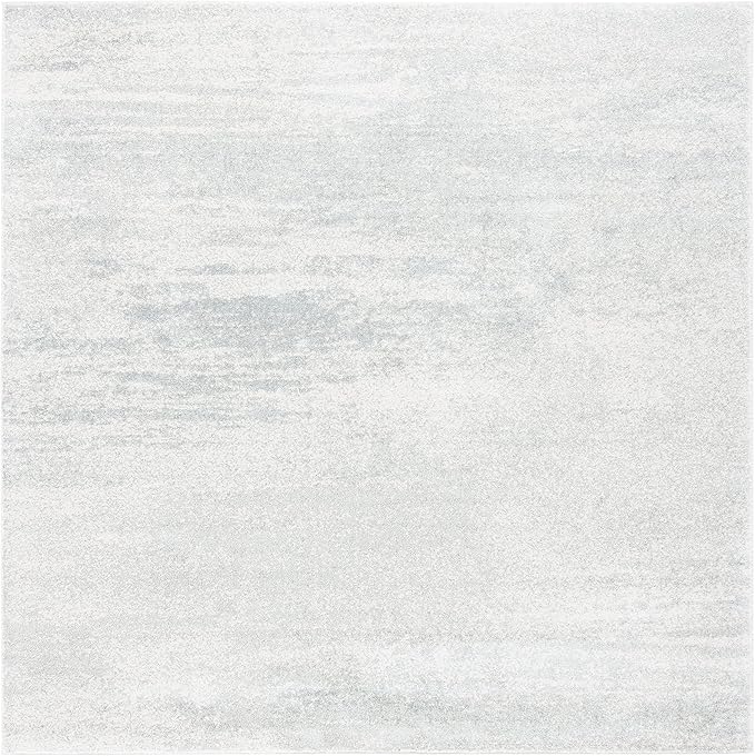 SAFAVIEH Evoke Collection 6'7" Square Ivory / Sage EVK272B Modern Abstract Non-Shedding Living Room Bedroom Dining Home Office Area Rug