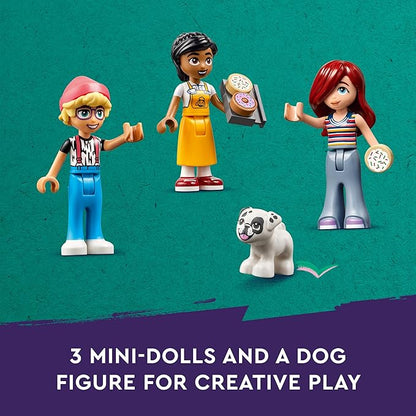 LEGO Friends Heartlake City Cafe Toy for Children - Building Pastry - Creative Hobby and Gift Idea for Girls and Boys from 6 Years - 3 Mini Dolls and a Dog 42618